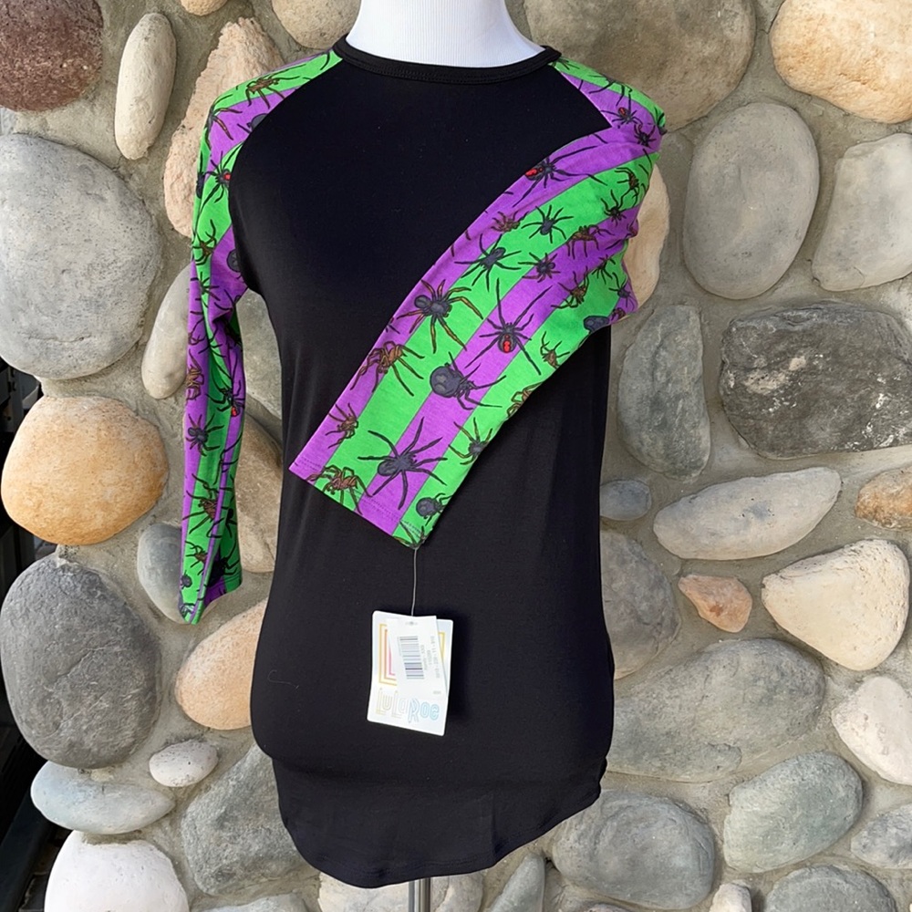 LuLaRoe New XXS Halloween Spider Randy Shirt NWT